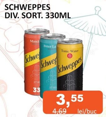 Unicarm SCHWEPPES DIV. SORT. 330ML Ofertă