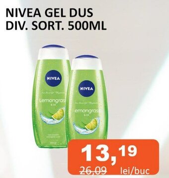 NIVEA GEL DUS DIV. SORT. 500ML