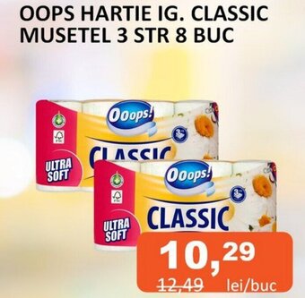 Unicarm OOPS HARTIE IG. CLASSIC MUSETEL 3 STR 8 BUC Ofertă