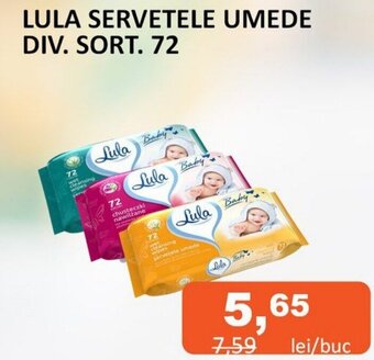 LULA SERVETELE UMEDE DIV. SORT. 72