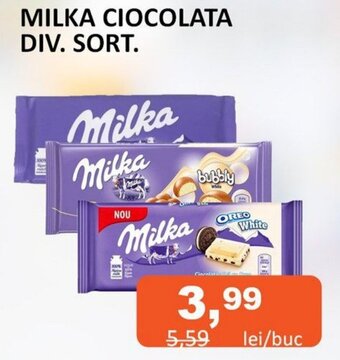 Unicarm MILKA CIOCOLATA DIV. SORT. Ofertă