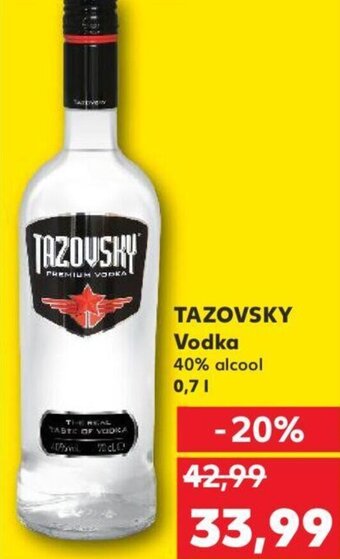Kaufland TAZOVSKY Vodka 40% alcool 0.7L Ofertă