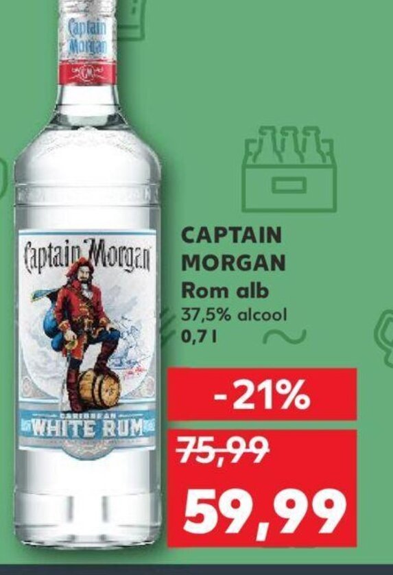 Kaufland CAPTAIN MORGAN Rom alb Ofertă