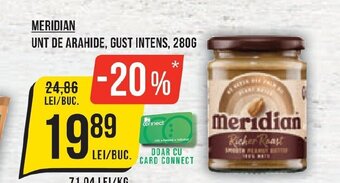 MERIDIAN UNT DE ARAHIDE, GUST INTENS, 280G