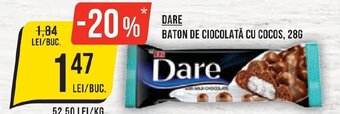 DARE BATON DE CIOCOLATĂ CU COCOS, 28G