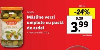 Lidl Măsline verzi umplute cu pastă de ardei Ofertă