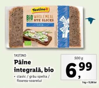 Lidl TASTINO Pâine integrală, bio Ofertă