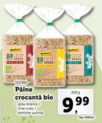 Lidl TASTINO Pâine crocantă bio Ofertă