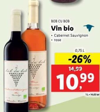 Lidl BOB CU BOB Vin bio Ofertă