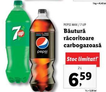 Lidl PEPSI MAX / 7 UP Băutură răcoritoare carbogazoasă Ofertă
