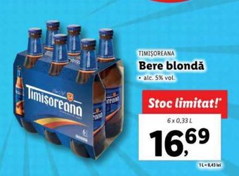 Lidl TIMIŞOREANA Bere blondă Ofertă