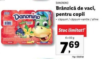 DANONINO Brânzică de vaci, pentru copii