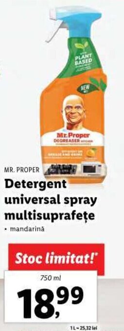 Lidl MR. PROPER Detergent universal spray multisuprafețe Ofertă