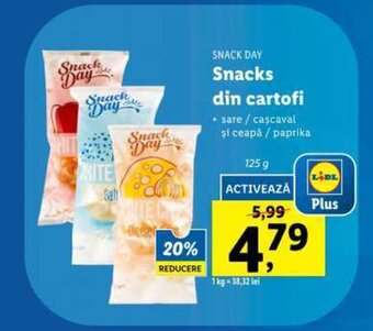 SNACK DAY Snacks din cartofi