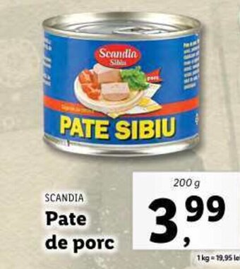 Lidl SCANDIA Pate de porc Ofertă