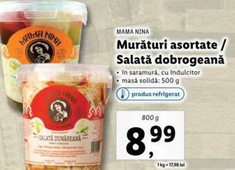Lidl MAMA NINA Murături asortate / Salată dobrogeană Ofertă