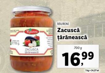 Lidl RÄURENI Zacuscă ţărănească Ofertă