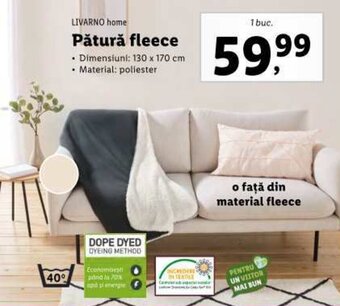 Lidl LIVARNO home Pătură fleece Ofertă