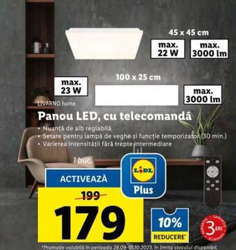Lidl Panou LED, cu telecomandă Ofertă