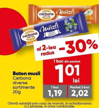 PROFI Baton musli Cerbona Ofertă