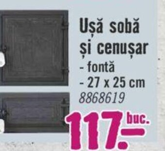 Uşă sobă Și cenuşar - fontă
