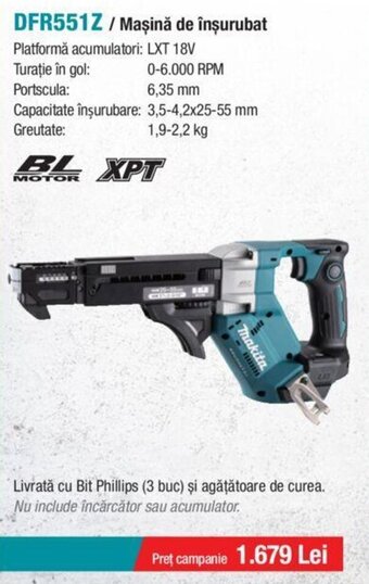 Makita DFR551Z / Maşină de înşurubat Ofertă