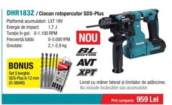 Makita DHR183Z/Ciocan rotopercutor SDS-Plus Ofertă
