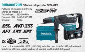 Makita DHR400T2UN / Ciocan rotopercutor SDS-MAX Ofertă
