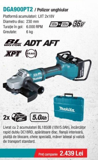 Makita DGA900PT2/Polizor unghiular Ofertă