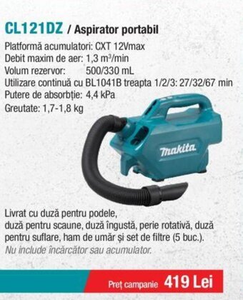 Makita CL121DZ / Aspirator portabil Ofertă