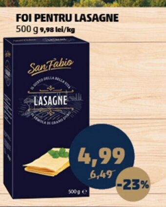 FOI PENTRU LASAGNE