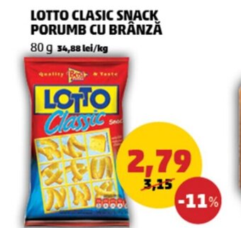 Penny LOTTO CLASIC SNACK PORUMB CU BRÂNZĂ Ofertă