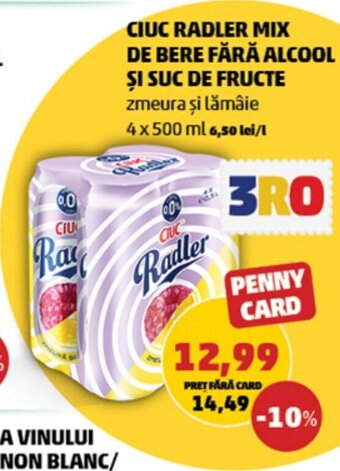 Penny CIUC RADLER MIX DE BERE FĂRĂ ALCOOL Ofertă