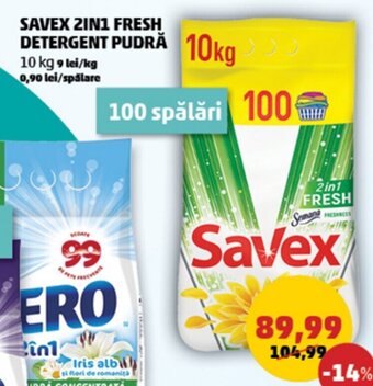 Penny SAVEX 2IN1 FRESH DETERGENT PUDRĂ Ofertă