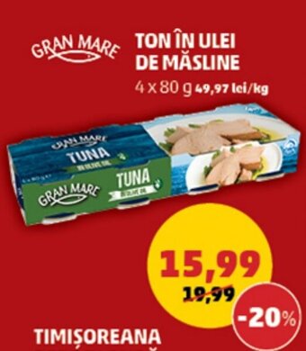 Penny TON ÎN ULEI DE MĂSLINE Ofertă