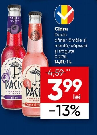 Cidru Dacic afine/lămâie şi mentă/căpșuni