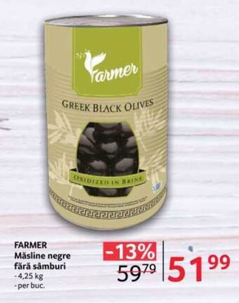 Selgros FARMER Măsline negre fără sâmburi Ofertă