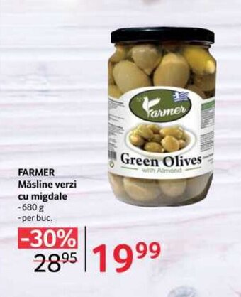 Selgros FARMER Măsline verzi cu migdale Ofertă