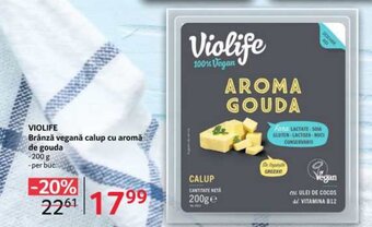 Selgros VIOLIFE Brânză vegană calup cu aromă de gouda Ofertă