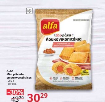 Selgros ALFA Mini plăcinte cu crenvurşti şi sos Ofertă
