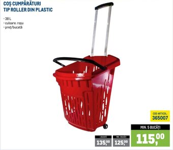 COŞ CUMPĂRĂTURI TIP ROLLER DIN PLASTIC