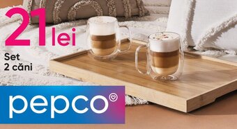 Pepco pepco Set 2 căni Ofertă