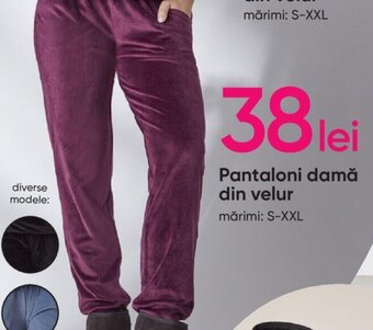 Pantaloni damă din velur