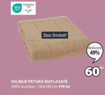 JYSK VALMUE PĂTURĂ MATLASATĂ Ofertă