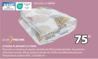 JYSK STOREN PLAPUMA CU FIBRE Ofertă