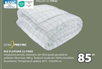 JYSK MIE PLAPUMĂ CU FIBRE Ofertă