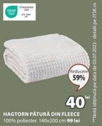 HAGTORN PÅTURĂ DIN FLEECE 100% poliester. 140x200 cm 99 lei