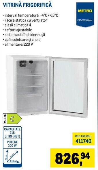 VITRINĂ FRIGORIFICĂ