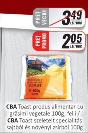 CBA Toast produs alimentar