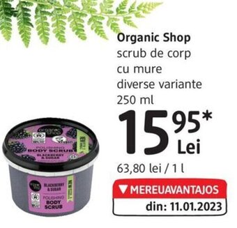 DM Organic Shop scrub de corp Ofertă